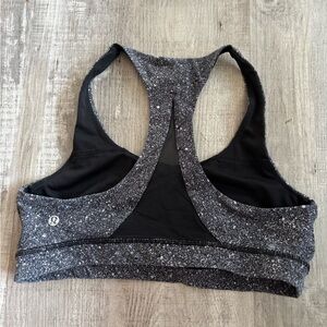 lululemon athletica Speckled Black and Gray Sports Bra